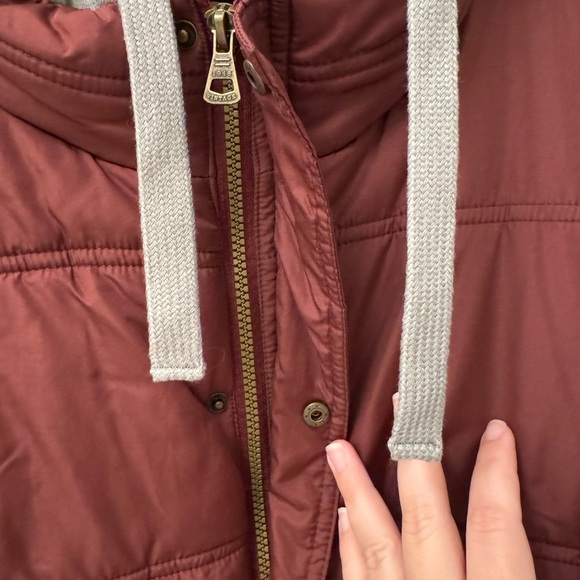 Men’s Weatherproof Vintage Maroon Puffer Vest with Hood Sz L EUC - Picture 2 of 12